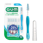 GUM Proxabrush wide interdental brush package with one brush and clear travel cap displayed