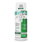 Dual-barrel GuruNanda Breath Harmonizer mouthwash bottle with white cap and green and white labeled chambers