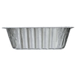 Profile side view of a Handi-Foil aluminum all-purpose pan showing fluted sides and rolled rim