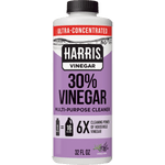 Front-facing Harris 30% vinegar lavender concentrate bottle with clear product label