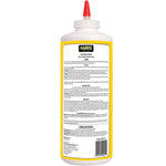 Rear view of Harris roach powder squeeze bottle showing small-print directions and a barcode on white background