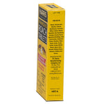 Tall yellow Harris Roach Tablets box shown at an angle displaying side panel text, lift tab and product code.