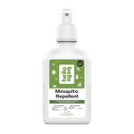 White Hello Bello spray bottle labeled Mosquito Repellent with green logo and pump top on white background.