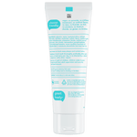 Back of a Hello toothpaste tube showing ingredients, usage instructions and brand icons on a white background.
