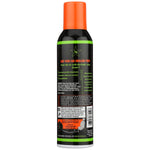 Rear view of a Hero Clean spray air freshener can showing ingredient text, directions and product warnings