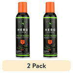 Two Hero Clean spray air freshener cans with orange caps and a beige banner reading '2 Pack' beneath them