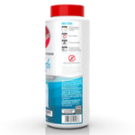 Rear view of a Hoover carpet refresher bottle showing directions, warnings, and barcode