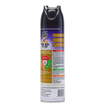 Rear view of Hot Shot Ultra bed bug & flea killer aerosol can showing label text, treatment cycle graphic and usage instructions.