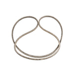 Husqvarna replacement V-belt (532139573) shown looped and coiled on white