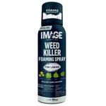 Front view of IMAGE weed killer foaming spray can showing label, icons and 15 oz net contents