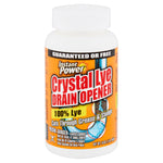 Full view of Instant Power Crystal Lye Drain Opener bottle showing orange label, white cap and product branding.