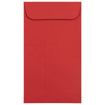 Red business-style envelope shown closed with rounded flap and plain front surface