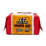 Front view of Klean Freak Flusher Pak Georgia Peach 50-wipe soft pack with resealable lid