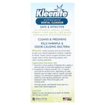 Tall Kleenite box back panel listing safe & effective claims, directions and Made in USA mark