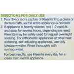 Close-up of product label directions text titled 'Directions for Daily Use' from Kleenite box