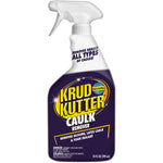 Front-facing spray bottle of Krud Kutter Caulk Remover with purple label and trigger sprayer on white background.