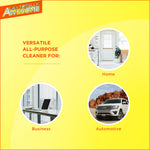 Yellow promotional graphic for LA's Totally Awesome showing circles labeled Home, Business, and Automotive with photos inside.