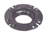 Lasalle Bristol 3" FPT plastic closet flange, angled perspective highlighting mounting holes and inner thread