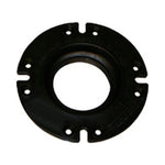Lasalle Bristol 3" FPT plastic closet flange, black round mounting flange with screw slots