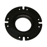 Lasalle Bristol 3" FPT plastic closet flange, top-down view showing central threaded opening and keyhole slots