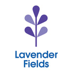 Lavender Fields brand mark featuring a stylized purple sprig and the words ‘Lavender Fields’ beneath it