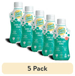 Five Lemi Shine Shine + Dry rinse aid bottles arranged in a staggered row with a '5 Pack' label beneath.
