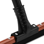 Macro detail of Libman squeegee handle socket and grip textured plastic where it meets the blade