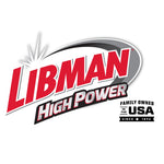 Libman High Power brand logo graphic with ‘Family Owned in the USA’ badge on a white background