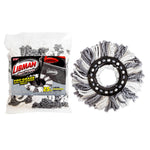 Packaged Libman High Power pro-grade spin mop refill in clear bag with product label and gray-white mop head visible