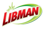 Libman brand logo in red text with green swoosh and leaf accent on white background