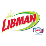 Large Libman logo graphic with green oval swoosh and a small Made in the USA emblem on a white background.
