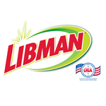 Libman brand logo in red and green with a small American flag 'Made in the USA' emblem on a white background