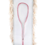 Close-up view of the mop backing showing the center loop and zipper area on a Libman cotton dust mop head.