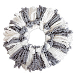 Studio image of Libman replacement spin mop head showing textured gray and white twisted microfiber loops arranged in a ring
