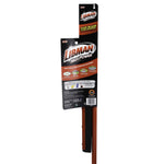 Back view of Libman High Power squeegee packaging card attached to the red handle and blade