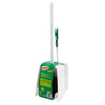 Libman white and green toilet brush and plunger displayed in freestanding white caddy with green label