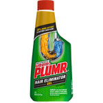 Isolated Liquid-Plumr Hair Eliminator gel bottle with red cap and green label showing product name and drain graphic
