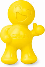 Close-up studio shot of a yellow Little Joe smiling vent-clip air freshener on a white background