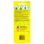 Yellow backing card reverse of Little Trees air freshener with usage icons, barcode and 'Dragon Fruit' text