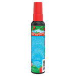 Back view of Little Trees Strawberry spray bottle showing ingredient and warning text on the label