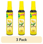 Three yellow Little Trees Vanillaroma spray bottles shown upright on white background with '3 Pack' label beneath