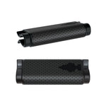 Two black Little Trees Vent Wrap cartridges shown from angled and top views on white background
