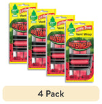 Four Little Trees Vent Wrap watermelon fragrance packages shown together with a 4 pack label below.