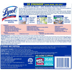 Close-up image of a Lysol label panel with usage instructions, storage & disposal text and barcode