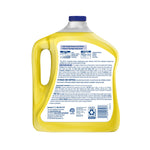 Rear view of a yellow Lysol cleaner bottle showing usage directions, storage and disposal text