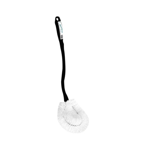Mainstays black-handled toilet bowl brush with white bristles on a white background