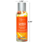 Mainstays Cranberry Mandarin room spray can with dimensions callouts showing height and diameter on white background