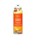 Mainstays Cranberry Mandarin room spray can photographed with its spray nozzle exposed against a white background