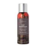 Single Mainstays Fall Farmhouse odor neutralizing room spray can with silver cap and autumn leaf label.