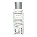 Rear view of Mainstays Garden Rain room spray can showing product information, warnings and barcode